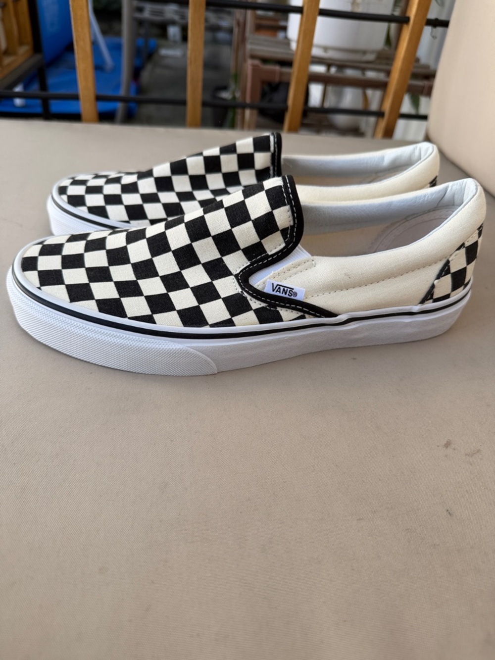 Vans Checkerboard Slip-On Sneakers - Black & White - Picture 6 of 7